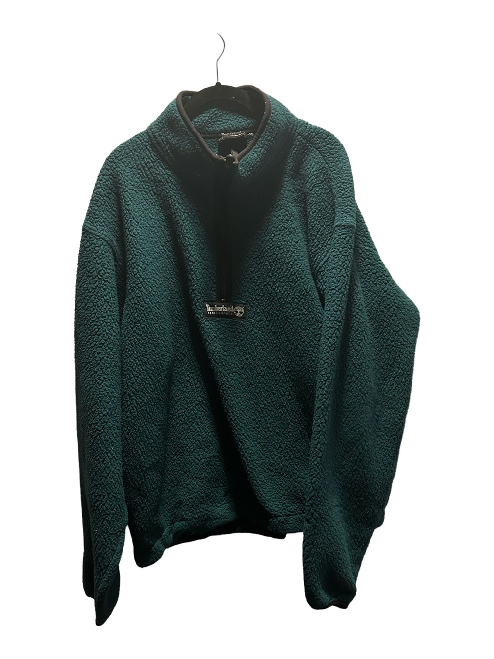 Men's Timberland Dark Green Quarter-Zip Sherpa Fleece Pullover